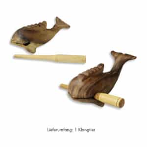 Holzfigur Klangtier Delfin