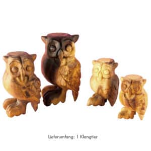 Holzfigur Klangtier Eule mit Uhu-Soundeffekt