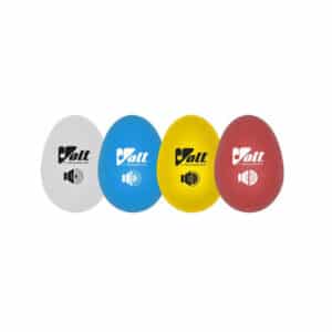 VOLT-Egg-Shaker-Set-4-Schuettel-Eier-vier-Farben-mit-verschiedenen-Sounds