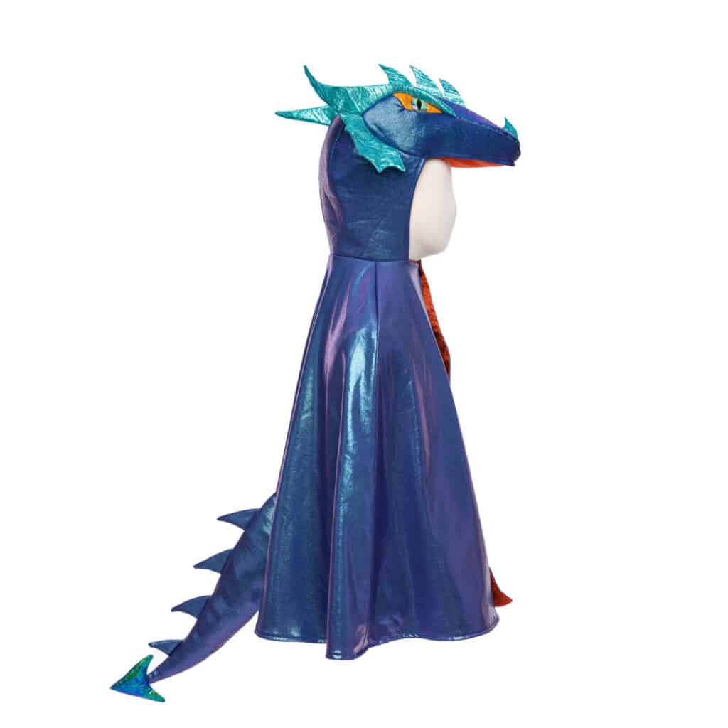 Great-Pretenders-Kostuemcape-Metallic-Drache-Blau-Kinderkostuem