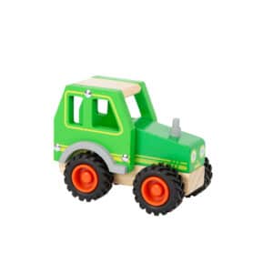 Small-Foot-Spielzeugauto-Traktor-aus-Holz-fuer-Babys-mit-Gummireifen